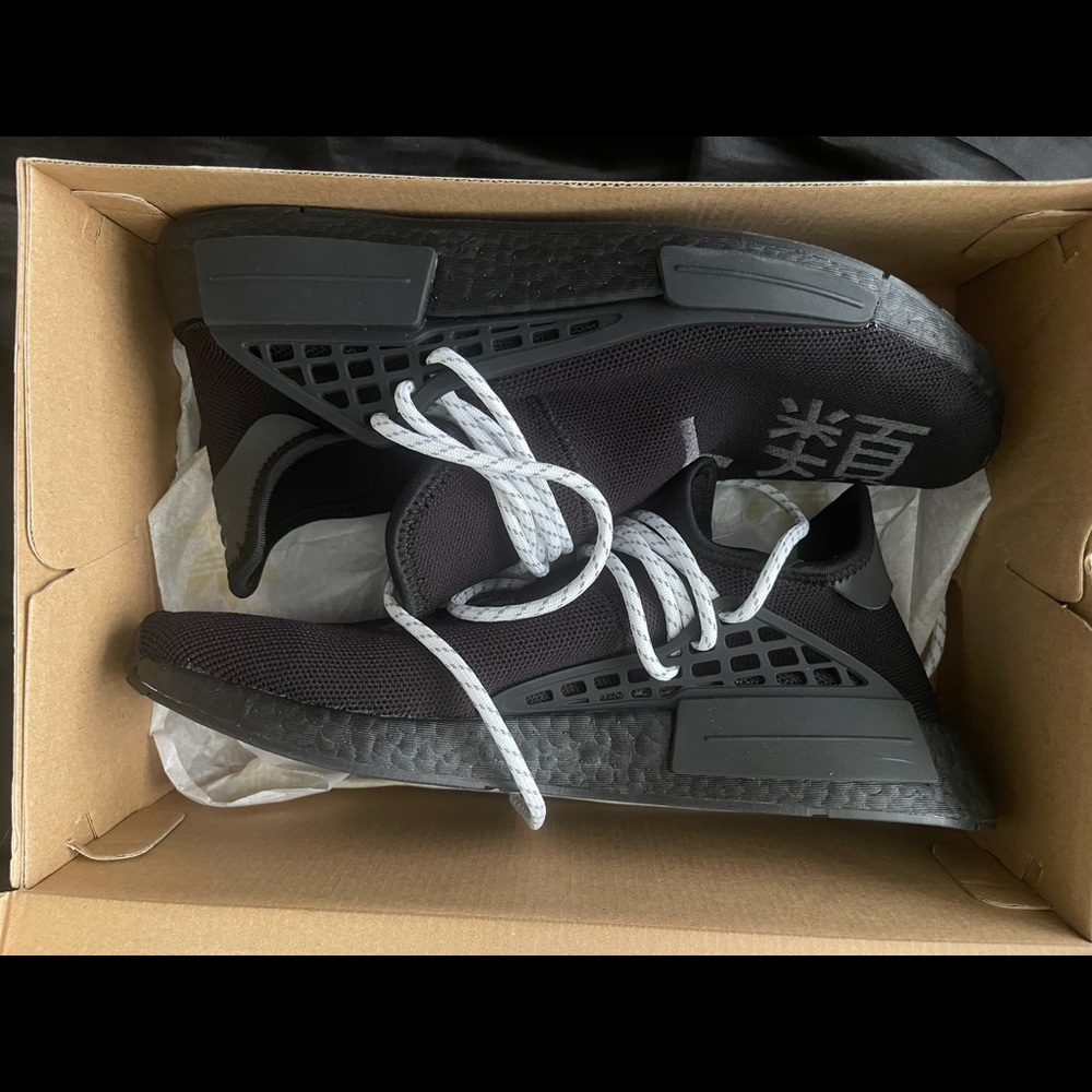 Adidas Pharrell nmd boost triple black size 10